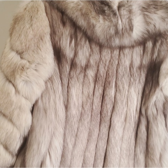 Natural Blue Fox Fur Coat - Picture 2 of 10